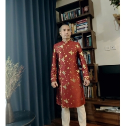 Áo dài nam Gấm cao cấp 2025