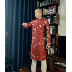 Áo dài nam Gấm cao cấp 2025
