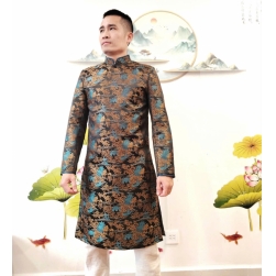 Áo dài nam Gấm truyền thống - Thủy Mặc